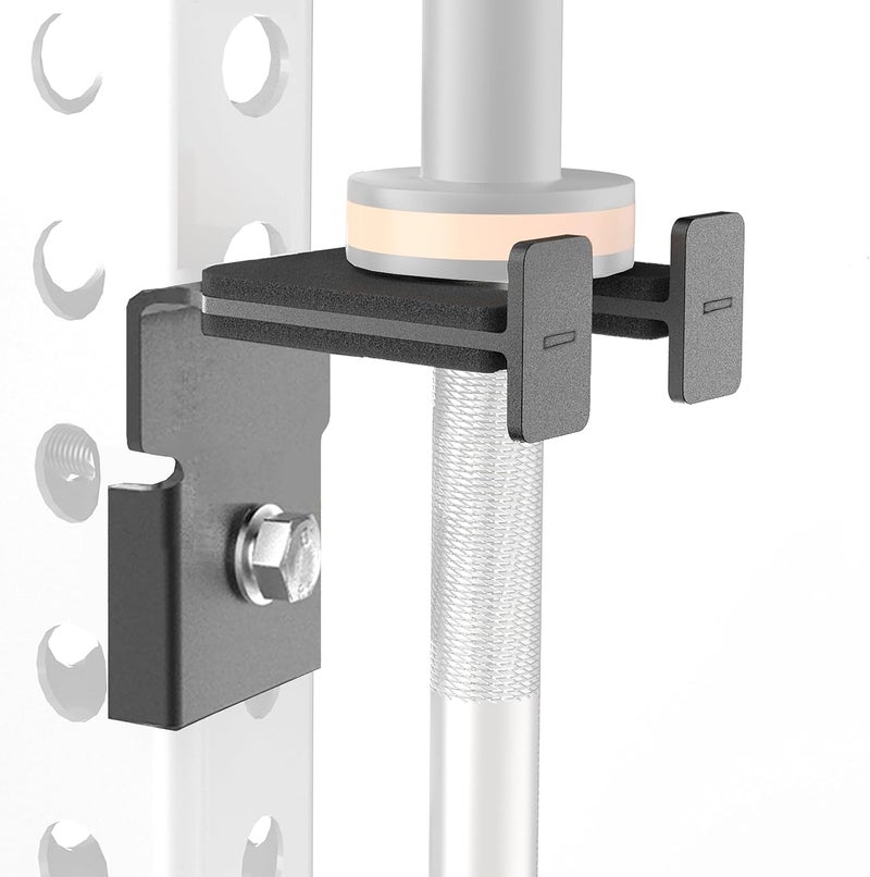Lights Mountain Rack-Mounted Olympic Barbell Holder for 2x2 & 2x3 Power Racks, No Drilling Required – Heavy-Duty Steel Storage with Protective Padding, Space-Saving Gym Equipment - Image 1